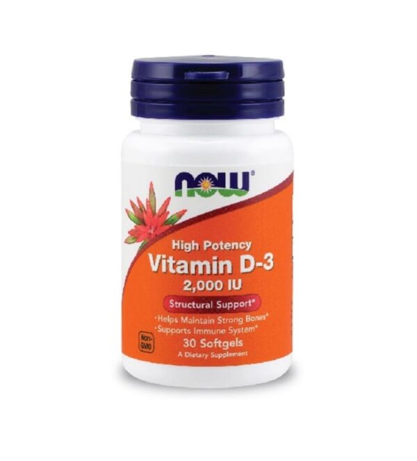 Now Vitamin D3 2000 Iu – 30 Softgels