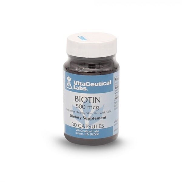Biotin 500 mcg- 30 Capsules